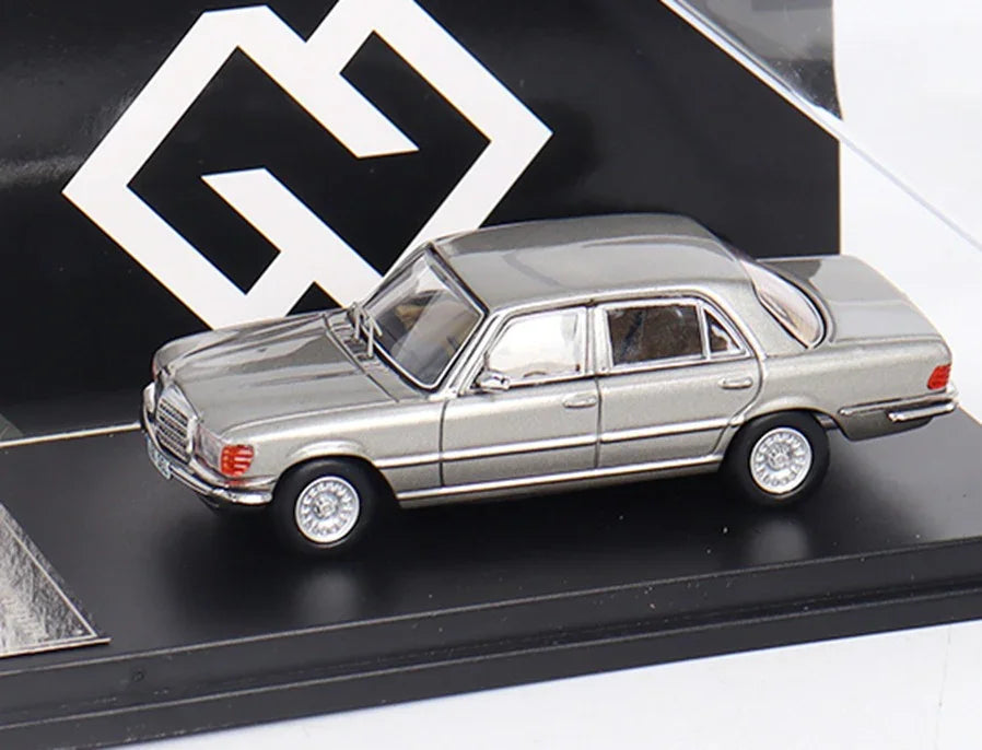 Maxwell 1:64 Benz 450SEL W116 Sedan Metallic Grey Classic Model Diecast Car - Jaiman Toys
