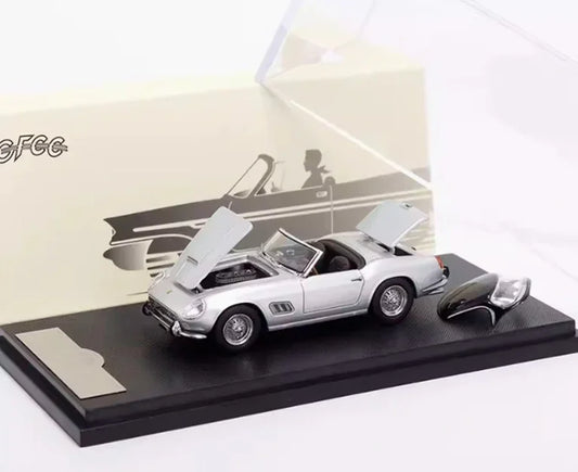 GFCC 1:64 Scale 1960 SWB Ferrari 250GT California Silver Convertible Diecast Car Model - Jaiman Toys