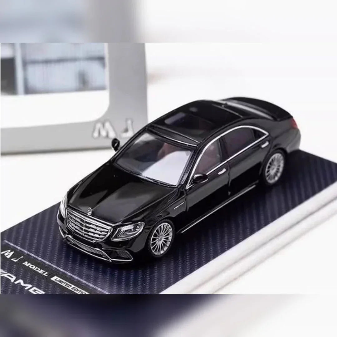 MJ 1:64 Mercedes S65 AMG W222 – Modello Diecast Nero – Edizione Limitata 2024