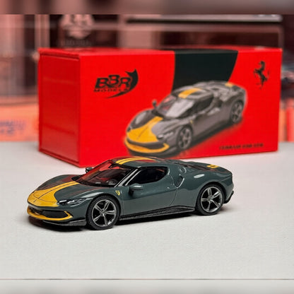 BBR Models 1:64 Ferrari 296 GTB Assetto Fiorano Grigio Scuro Diecast Model Car (2024 Edition)
