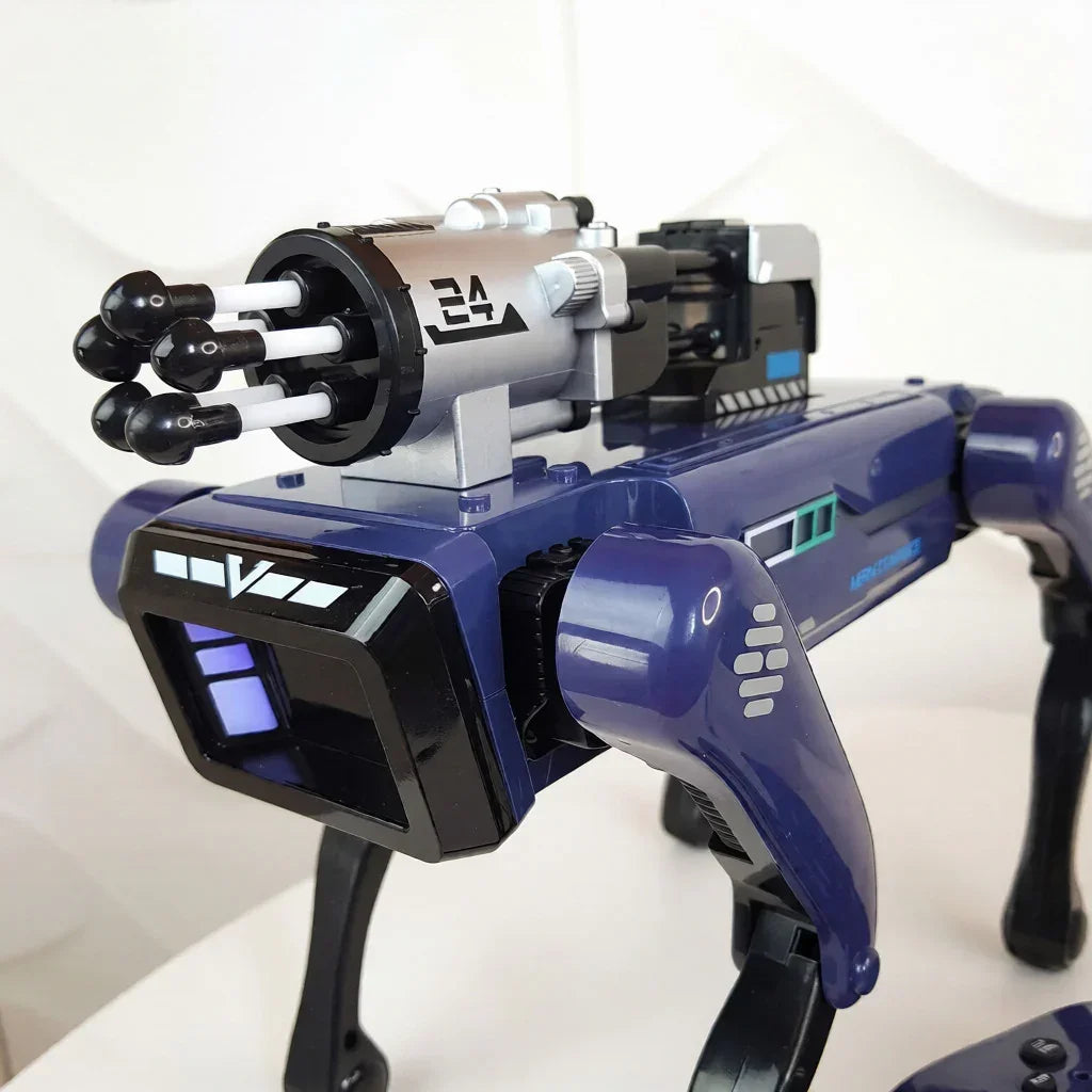 Mechanical Robot Dog Toy with Voice Command & Remote Control – Smart Interactive Walking Robot with Lights & Action Features for Kids (Blue)