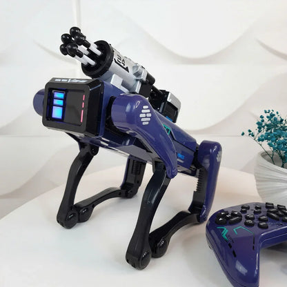 Mechanical Robot Dog Toy with Voice Command & Remote Control – Smart Interactive Walking Robot with Lights & Action Features for Kids (Blue)