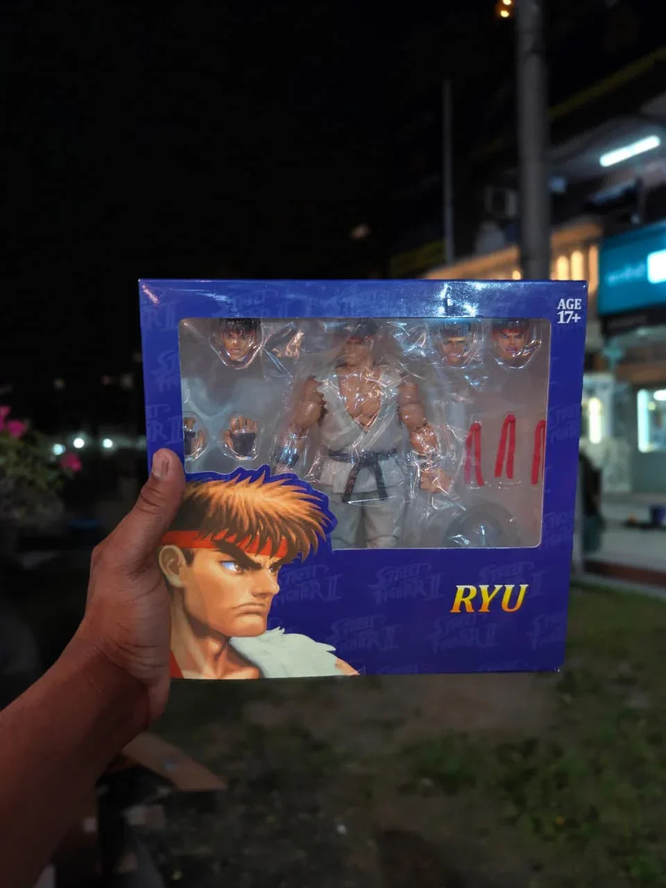 Street Fighter Ryu Action Figure – Highly Articulated Fighter Collectible with Interchangeable Hands & Accessories | Poseable Display Figure