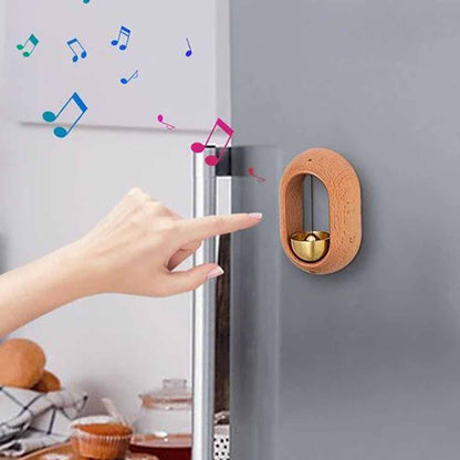 Magnetic Wooden Door Bell Chime – Minimalist Brass Door Chime for Home, Office & Entrance
