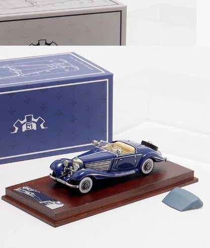 Liberty64 1:64 Mercedes-Benz 500K (W29) Die-Cast Model Car | Classic Luxury Roadster Collectible with 4 Variants
