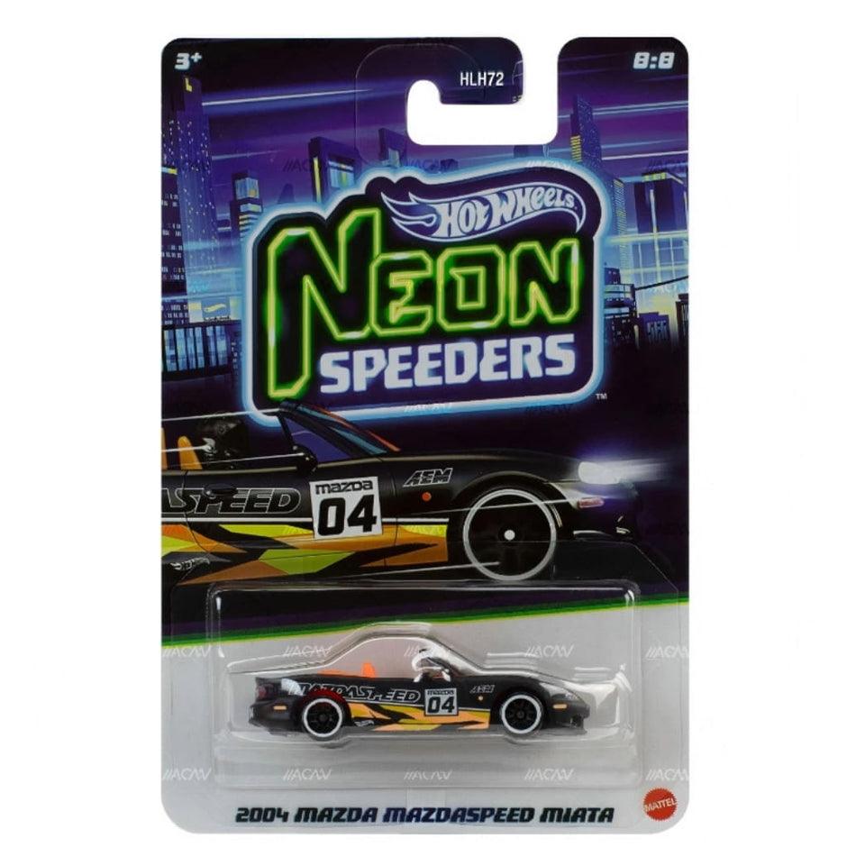 Hot Wheels Neon Speeders 2026 Mix 2 Set of 5 – 1:64 Diecast Cars