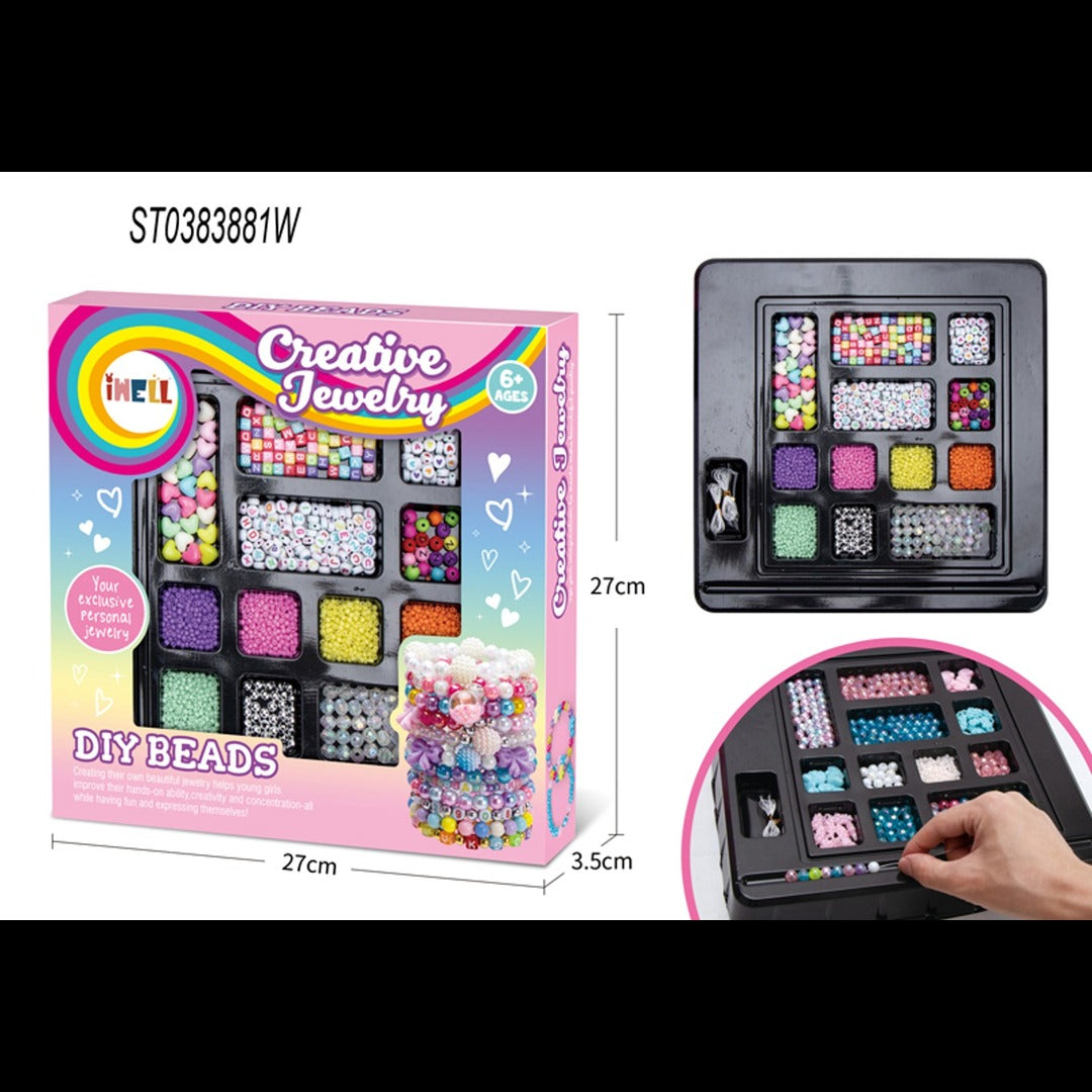 DIY Creative Jewelry DIY Beads Bracelet Making Kit for Kids 6+