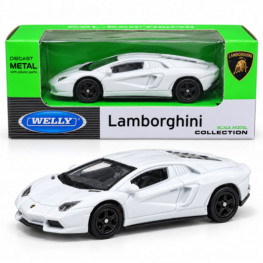 Welly 1:64 Lamborghini Aventador LP700-4 White Die-Cast Model Car