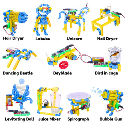 WitBlox Girls Robotics Kit 11-in-1 STEM Learning Kit for Kids 8+ | 91 Building Blocks | DIY Robotics & Coding Toy | Make in India | BGX