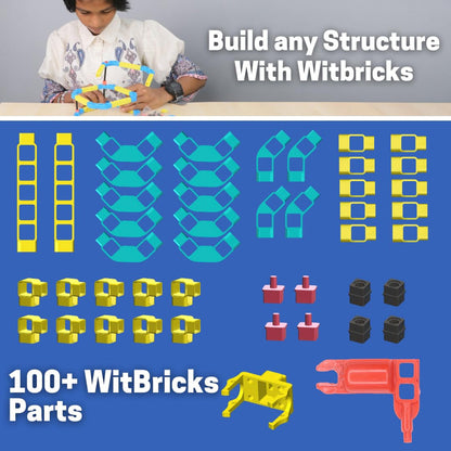 WitBlox Girls Robotics Kit 11-in-1 STEM Learning Kit for Kids 8+ | 91 Building Blocks | DIY Robotics & Coding Toy | Make in India | BGX