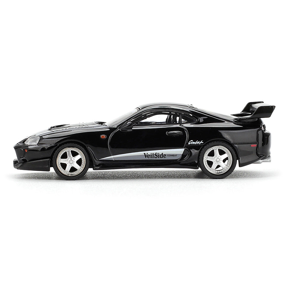 MINI GT 1:64 (Blister Pack) Toyota Supra VeilSide Combat V-II Black Diecast Model Car | Premium JDM Collectible Display Edition | #1107