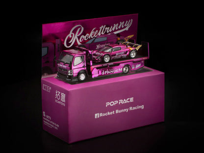 POP RACE 1:64 HEC 2026 RWB 930 & Pandem Fuso-300 Transporter Diecast Model Car Truck – Available in 2 Variants