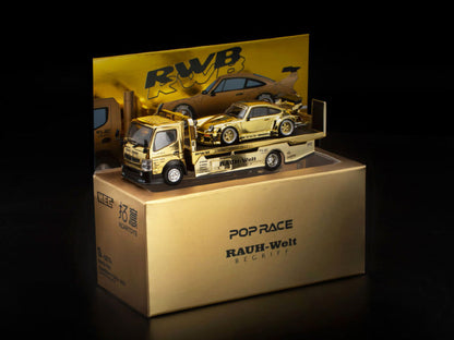 POP RACE 1:64 HEC 2026 RWB 930 & Pandem Fuso-300 Transporter Diecast Model Car Truck – Available in 2 Variants