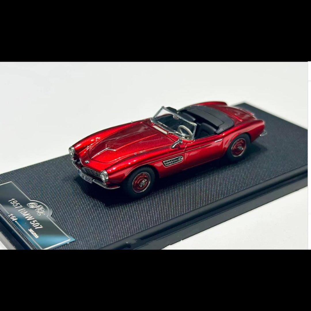 GFCC1:64 BMW 507 Convertible Red Die-Cast Model Car | Premium Classic Roadster Collectible with Display Case & Removable Hardtop