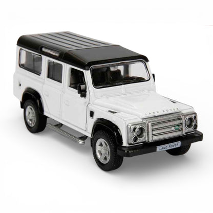 RMZ City 1:36 Land Rover Defender Diecast Car Model – White | Openable Doors, Sound & Light
