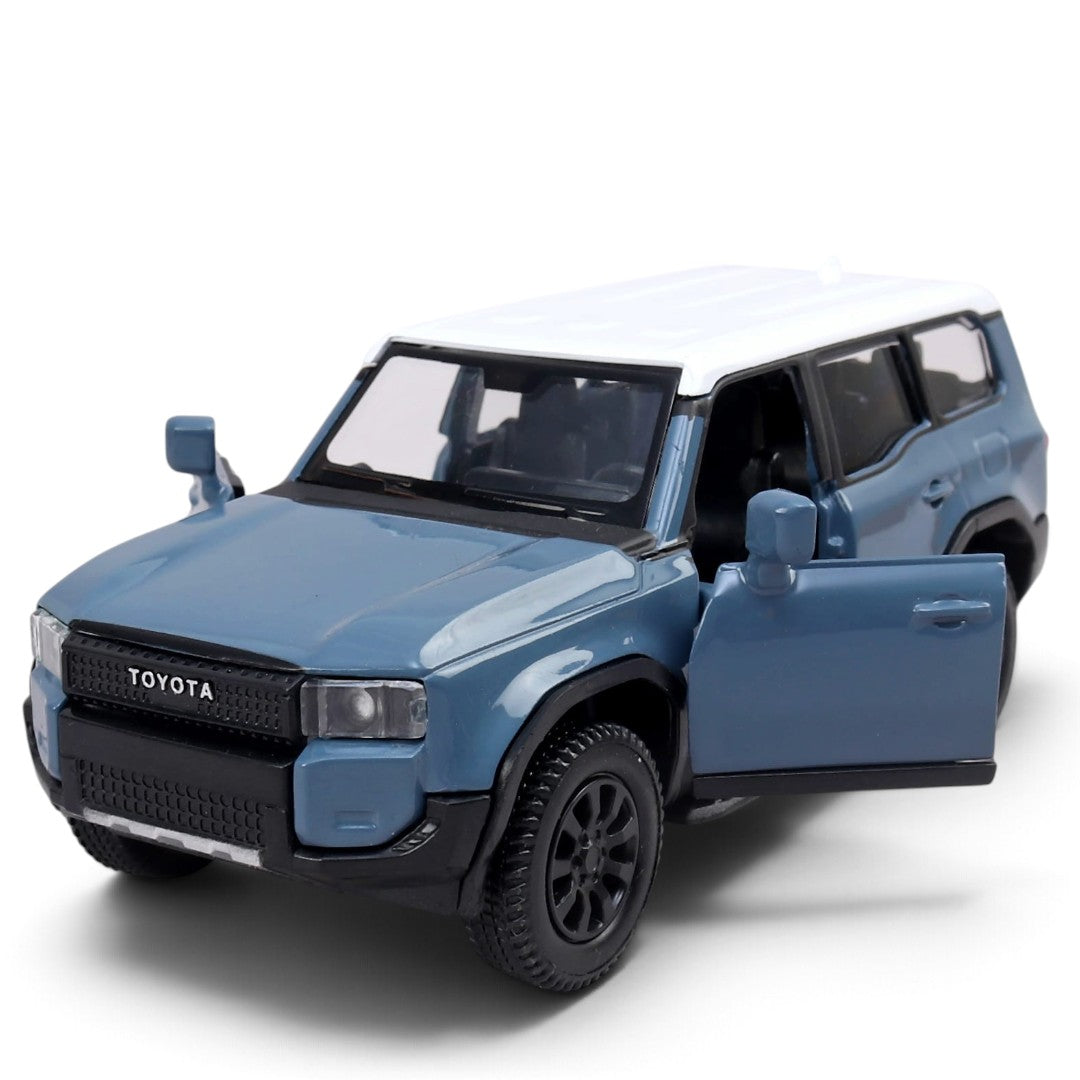 RMZ City Toyota Land Cruiser 250 Prado 1:32 Scale Die-Cast Model SUV –  Collectible Off-Road Car with 2 Colour Variants, Opening Doors, Pull-Back Action