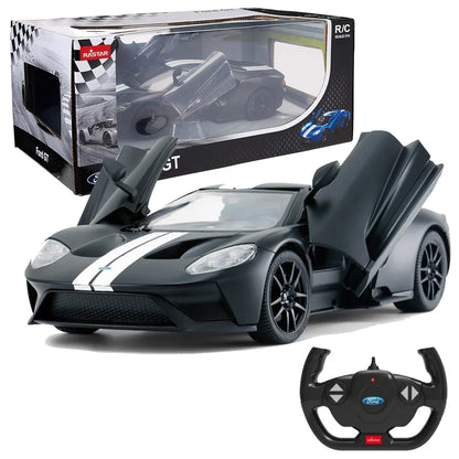 Rastar 1:14 Ford GT RC Car | Official Licensed Remote Control Supercar (Black)