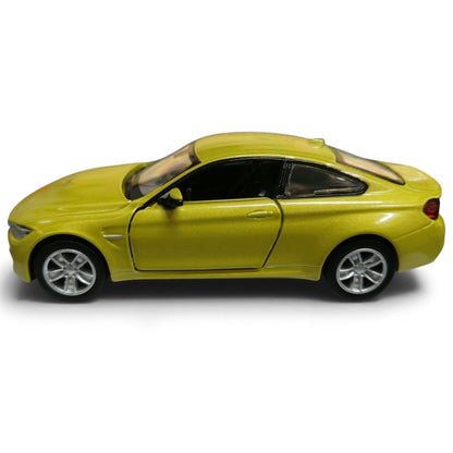 RMZ City BMW M4 1:32 Scale Die-Cast Model Car – Metallic Olive Gold & Red Colour Variants, Collectible with Opening Doors & Pull-Back Action