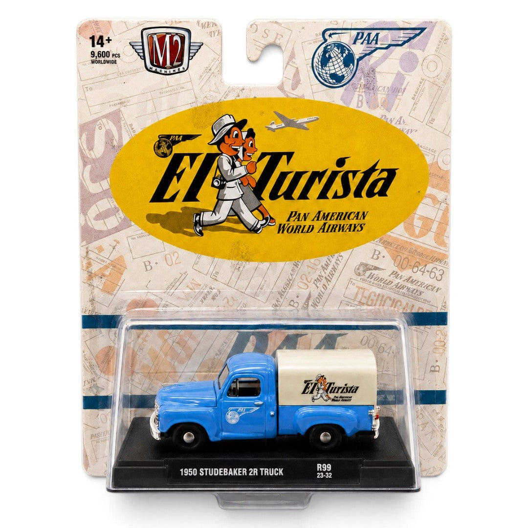 M2 Machines 1:64 1950 Studebaker 2R Truck Pan American World Airways El Turista R99 | Limited 9,600 Pcs Die-Cast Collectible
