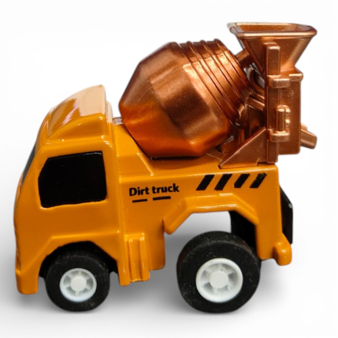 Joy Junction 1:64 Mini Racer Alloy Metal Cement Mixer Truck Toy with Pull-Back Function