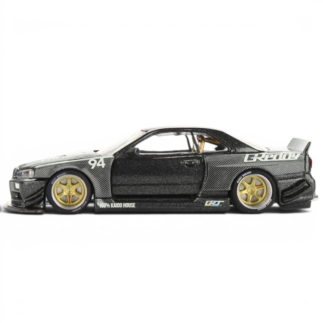 MINI GT Collector Set | Toyota Supra VeilSide Combat V-II Black + KAIDO HOUSE x MINI GT Nissan Skyline GT-R (R34) Kaido Works GReddy V2 Chase Edition | Premium 1:64 Diecast Model Cars