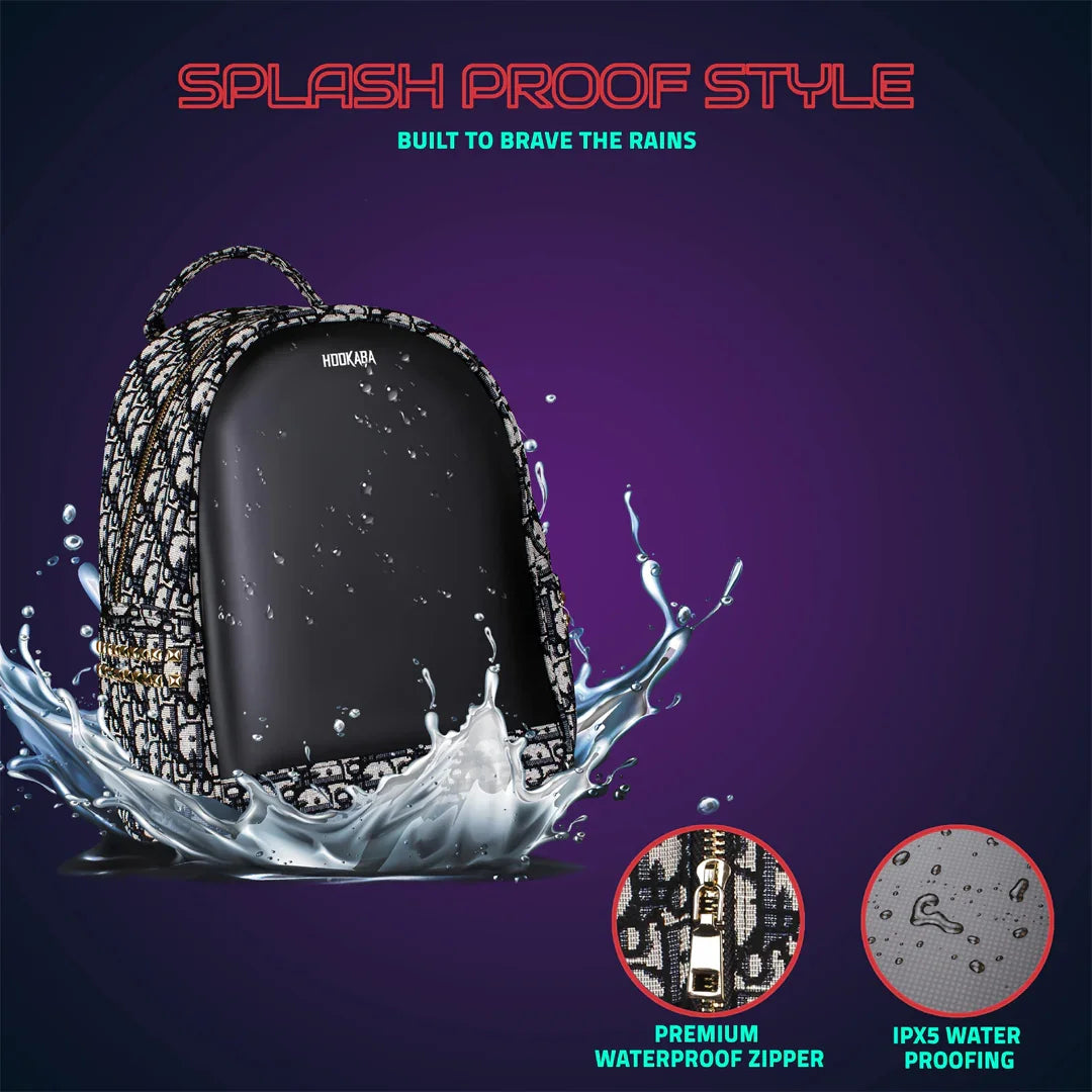 HOOKABA Dazz Roll Women’s LED Backpack – App-Controlled Pixel Display, Stylish Waterproof Bag (14L) - Gray - Jaiman Toys