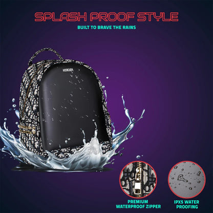 HOOKABA Dazz Roll Women’s LED Backpack – App-Controlled Pixel Display, Stylish Waterproof Bag (14L) - Gray - Jaiman Toys