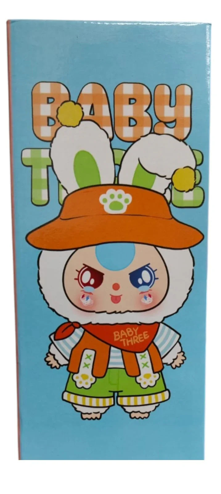 BABY THREE Colorful Stainless Steel Seeper Water Bottle – 500ml Blue| With Lid & Metal Straw | Cute Character Design - Jaiman Toys