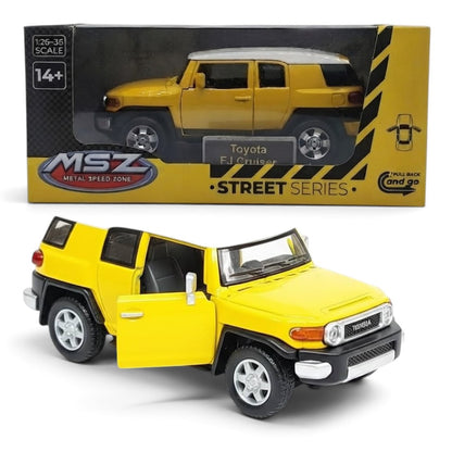 MSZ 1:36 Toyota FJ Cruiser Yellow Die-Cast Pull-Back Model Car