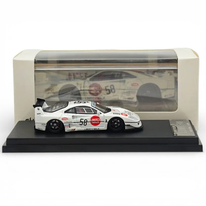 Ghost Player 1:64 Scale LBWK Ferrari F40 #58 White Racing Diecast Metal Car | Liberty Walk Widebody Collector Model