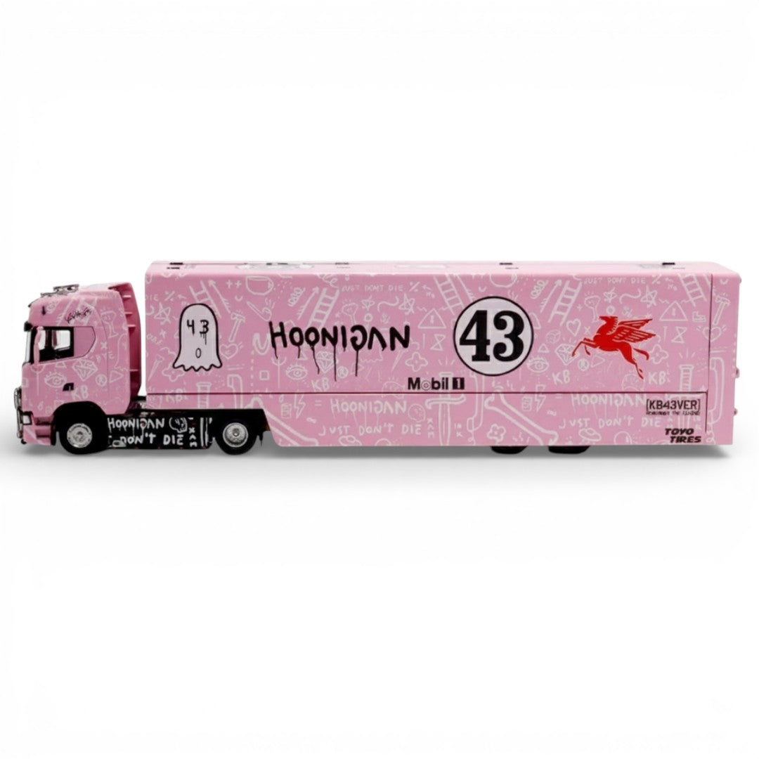 Maxwell 1:64 Scania S730 Pink Enclosed Double Deck Truck – Diecast Metal Collectible Model