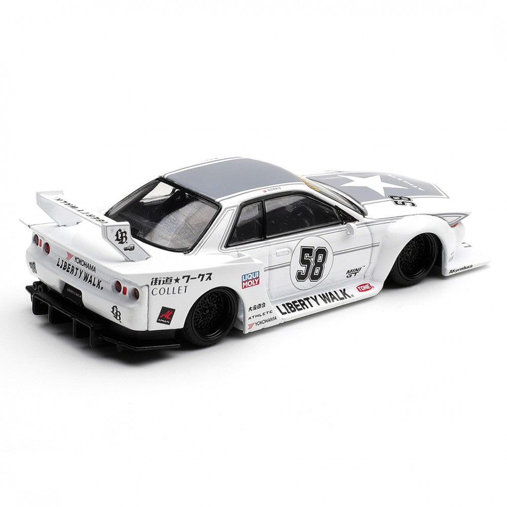 MINI GT 1:64 LBWK Nissan Skyline GT-R (R32) Kaido Works TAS 2025