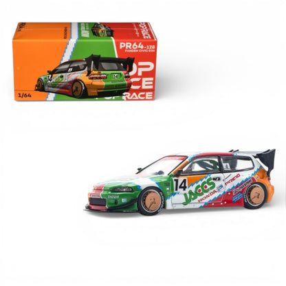 Pop Race Pandem Honda Civic EG6 1:64 Die-Cast Model Car | JACCS Livery | Premium Collector Edition