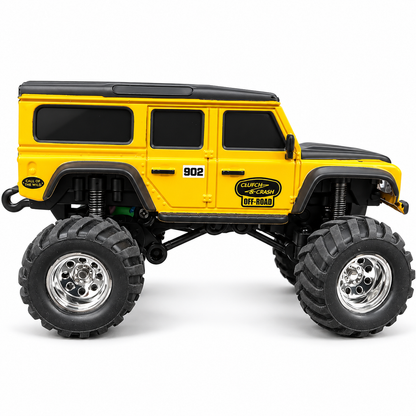 HB Toys Racing Rally R/C Mini Climb 1:64 Scale Off-Road Remote Control Car – 2.4GHz RC, RTR Alloy Body Mini Rock Crawler with App Control