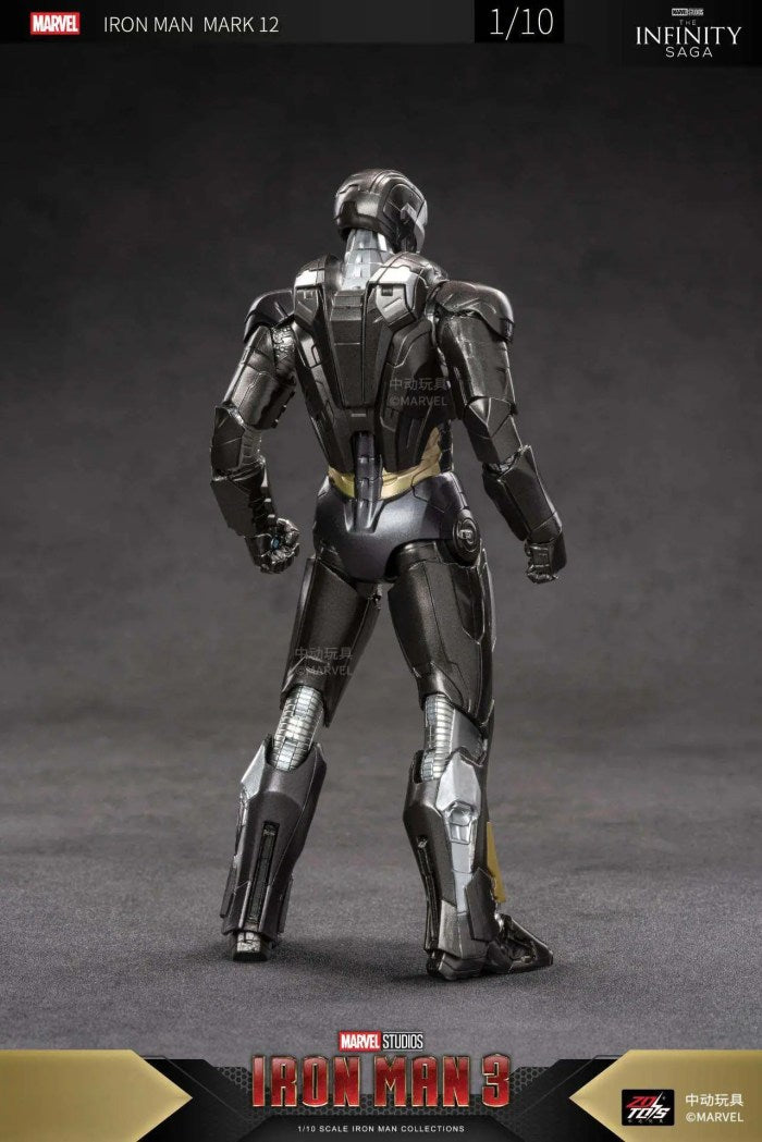 ZD Toys 1:10 Scale Iron Man Mark XII (Mark 12) Action Figure | Marvel Studios Iron Man 3 | 7Inch Collectible with Articulation