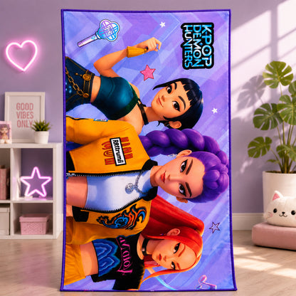 K-POP Quick Dry Beach Towel 54 x 28 Inch  | Super Absorbent Microfiber Towel for Beach, Pool, Gym & Travel