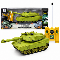 ZEGAN M1A2 99803 1:28 Scale Remote Control Military Battle Tank with Interactive IR Battle System, 10 Channel RC Tank Toy – Green