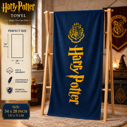 Harry Potter Quick Dry Beach Towel 54 x 28 Inch  | Super Soft & Absorbent Microfiber Towel for Beach, Pool, Gym & Travel