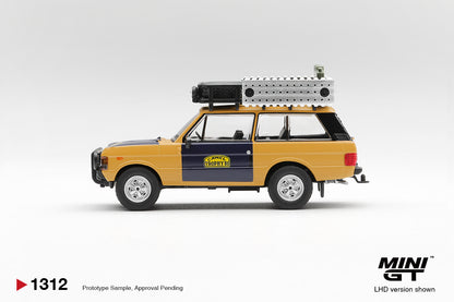 MINI GT 1:64 Range Rover 1981 Camel Trophy Sumatra Diecast SUV – H. Fischer & W. Bays, Expedition Collectible Model