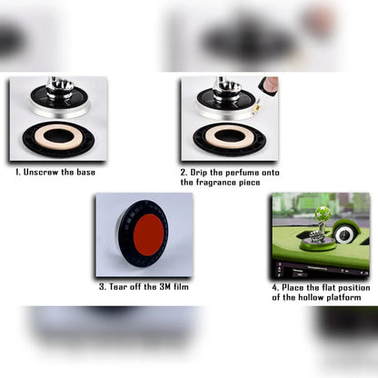 Football with Golden Boot Solar Powered Car Perfume Diffuser – Auto-Rotation Dashboard Fragrance Dispenser