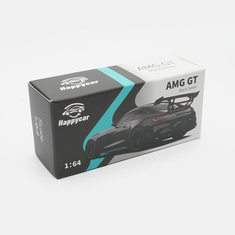 Happycar 1:64 Mercedes-AMG GT Black Series Die-Cast Model Car – Black with Turquoise Accents