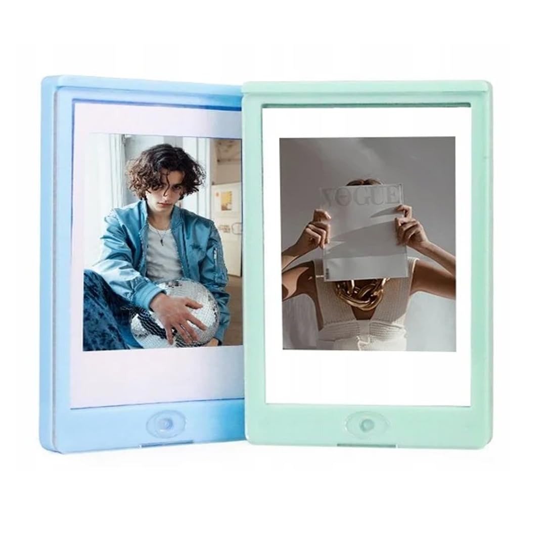 Accessories Bundle - Macaron Coloured Fridge Magnetic Photo Frame + 20 Photo Shot - For Fujifilm Instax Mini 12