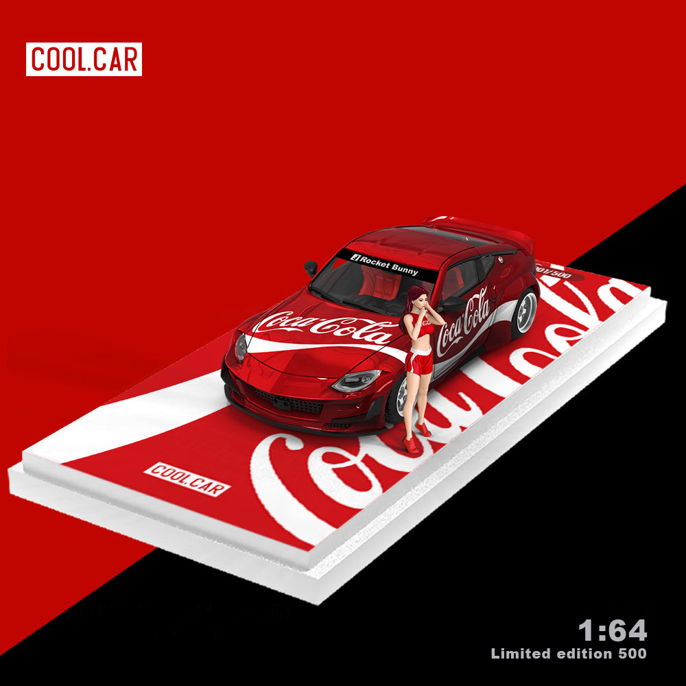Cool Car 1:64 Nissan 400Z Coca-Cola Limited Edition Diecast Model Car | Set of 2 Variants with Figure