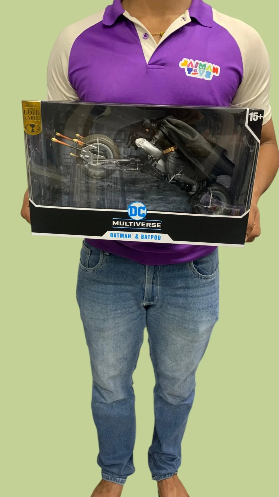 Batpod with Batman (The Dark Knight) – DC Multiverse Vehicle & Figure Set by McFarlane Toys - Jaiman Toys