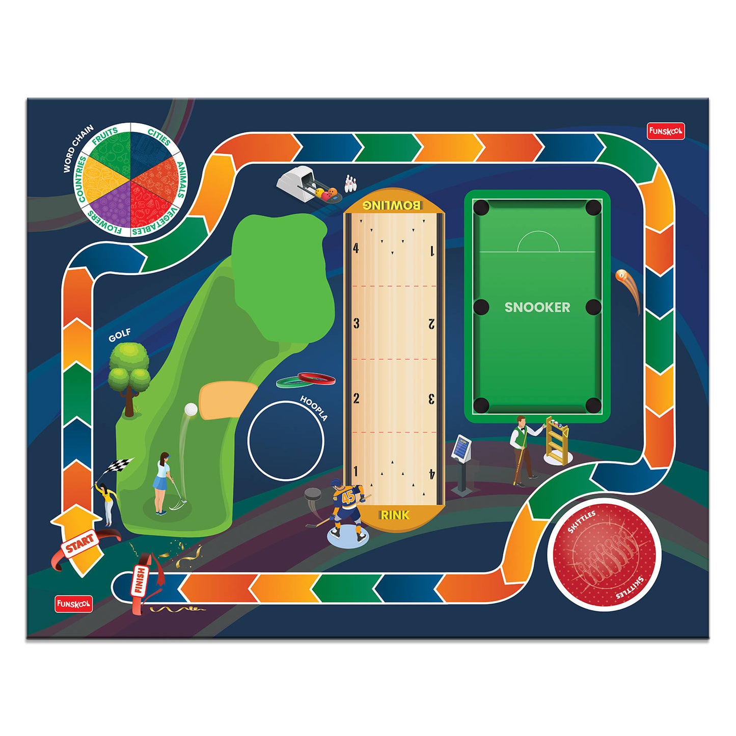 Funskool 9 in 1 Super Games – Classic Indoor Family Board Game Set for Kids & Adults (2–4 Players, Ages 8+)
