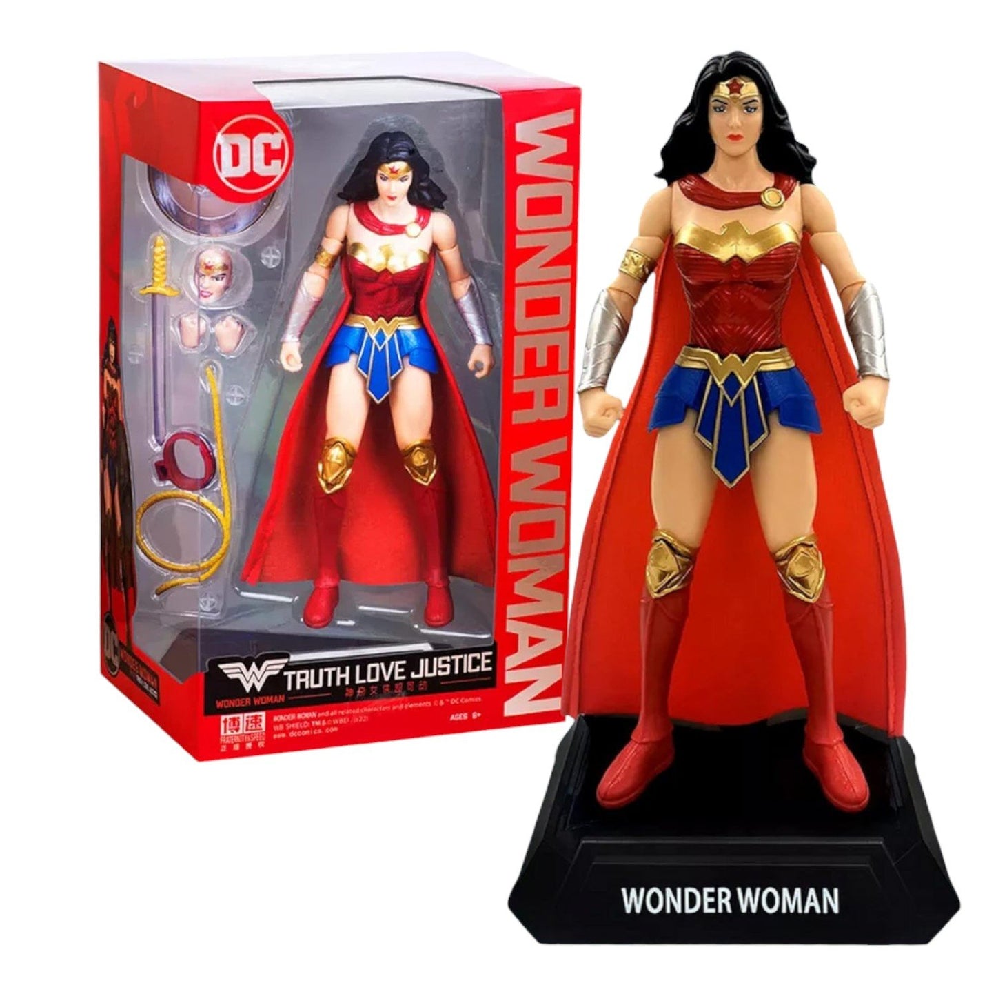 DC Wonder Women Action Figure with accessories - TRUTH LOVE JUSTICE Age 6+ (Pack of 1)