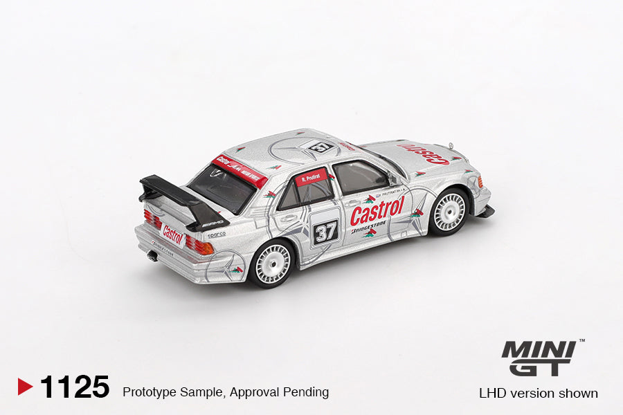 MINI GT 1:64 (Blister Pack) Mercedes-Benz 190E Evolution II #37 Castrol Diecast Racing Car – 1995 SE Asia Touring Car Championship