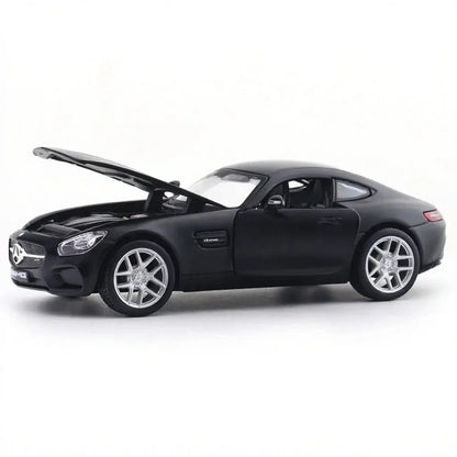 Maisto 1:24 Mercedes-Benz AMG GT Matte Black – Licensed Diecast Model Car with Acrylic Display Case