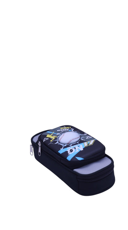 Baseball Pencil Case – Sports Pencil Pouch with Large Main & Front Pocket
