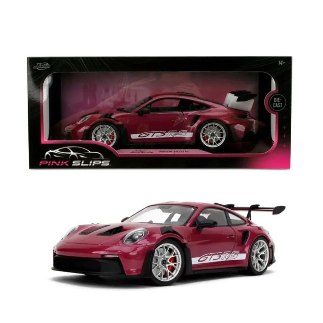 Jada Toys Pink Slips Porsche 911 (992) GT3 RS Ruby Star 1:18 Diecast Model Car - Jaiman Toys